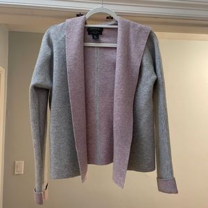 Tahiti Luxe Cashmere cardigan, Small, Pink and grey